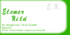 elemer mild business card